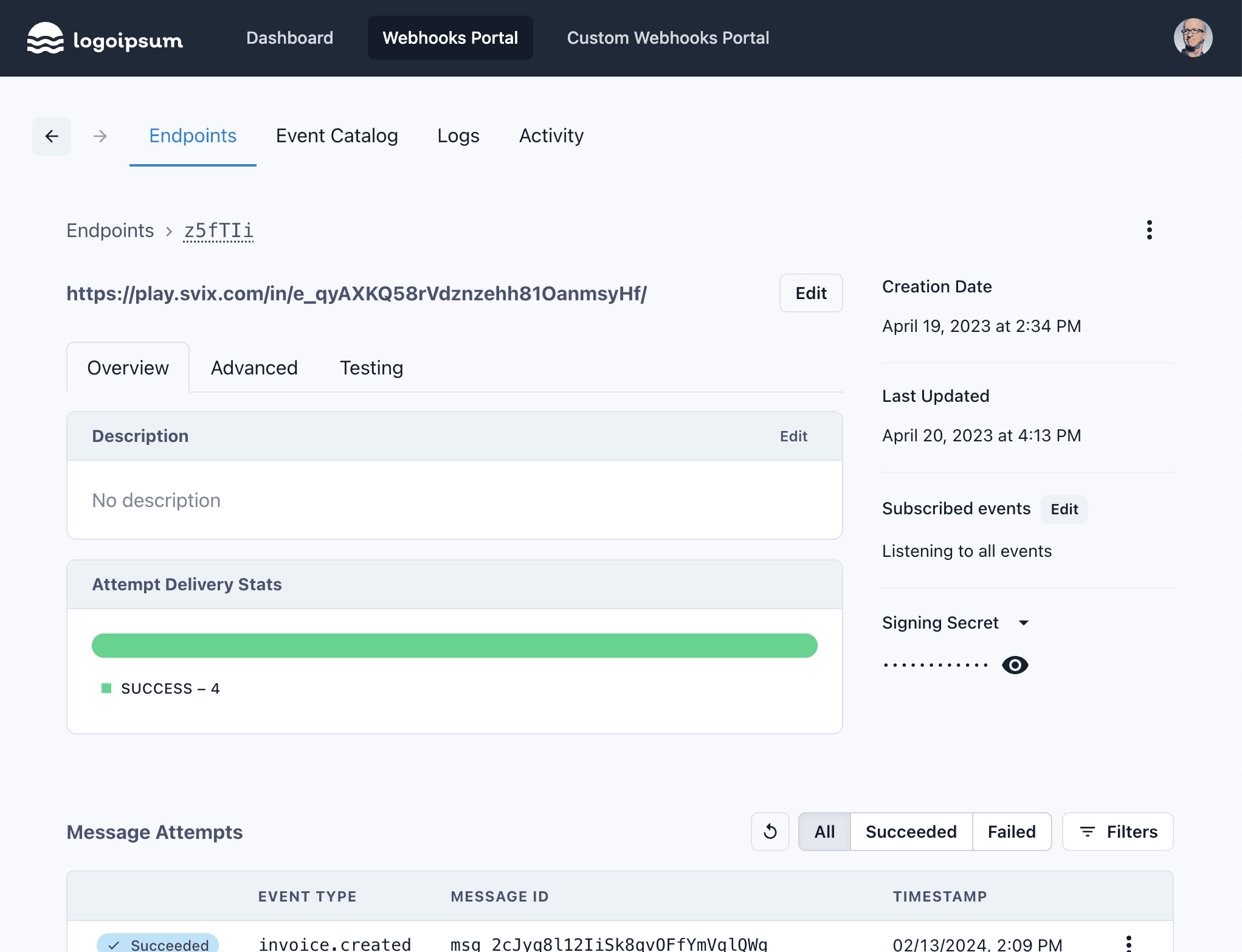 Embedded App Portal screenshot