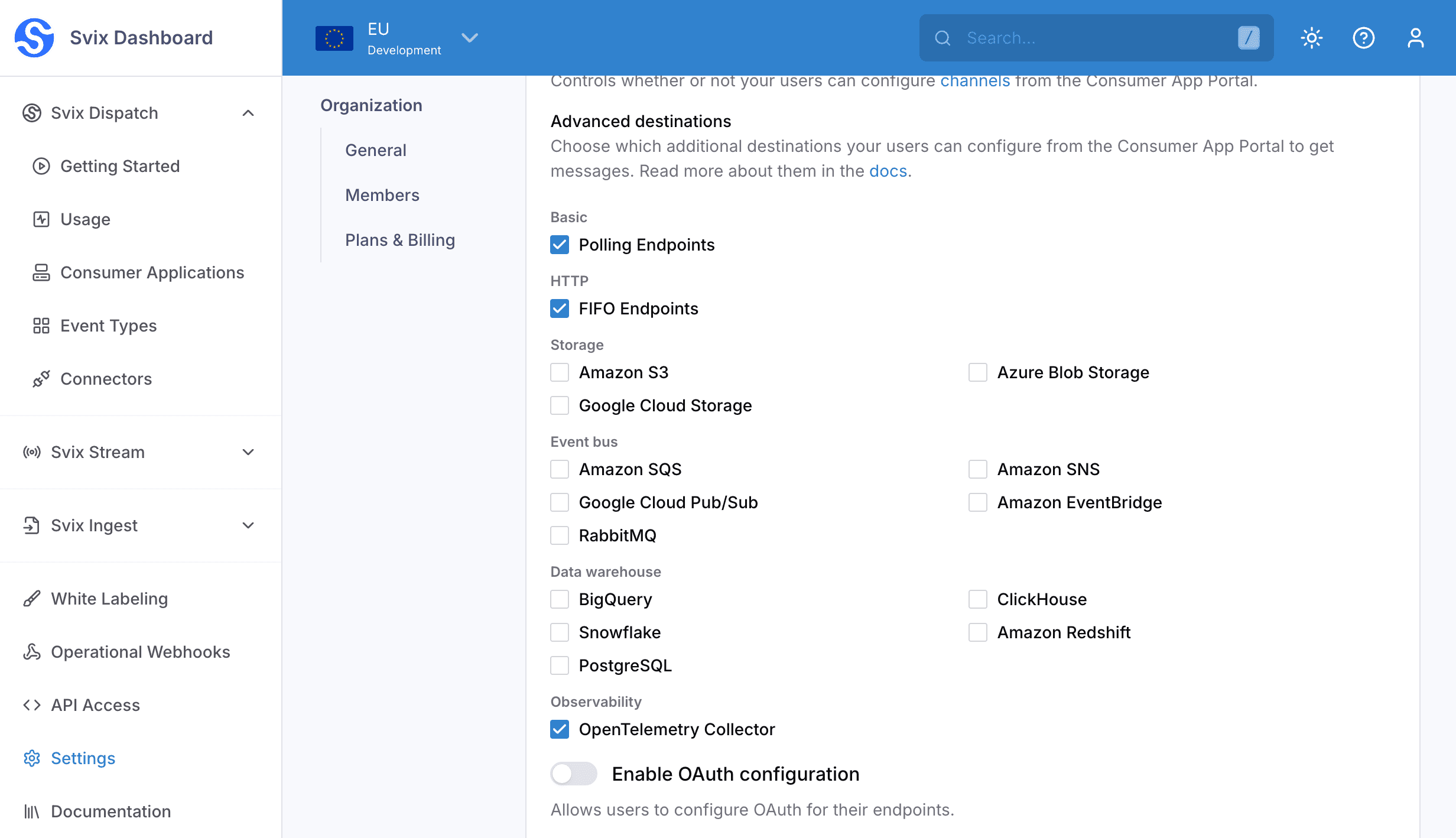 Enable FIFO Endpoints