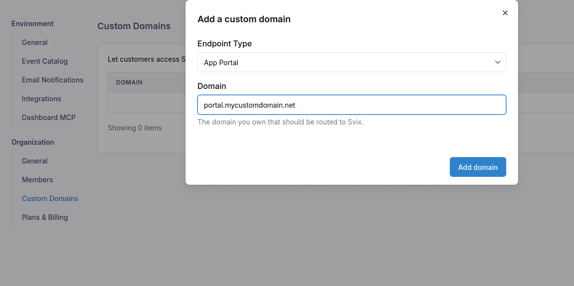 App Portal Custom Domain