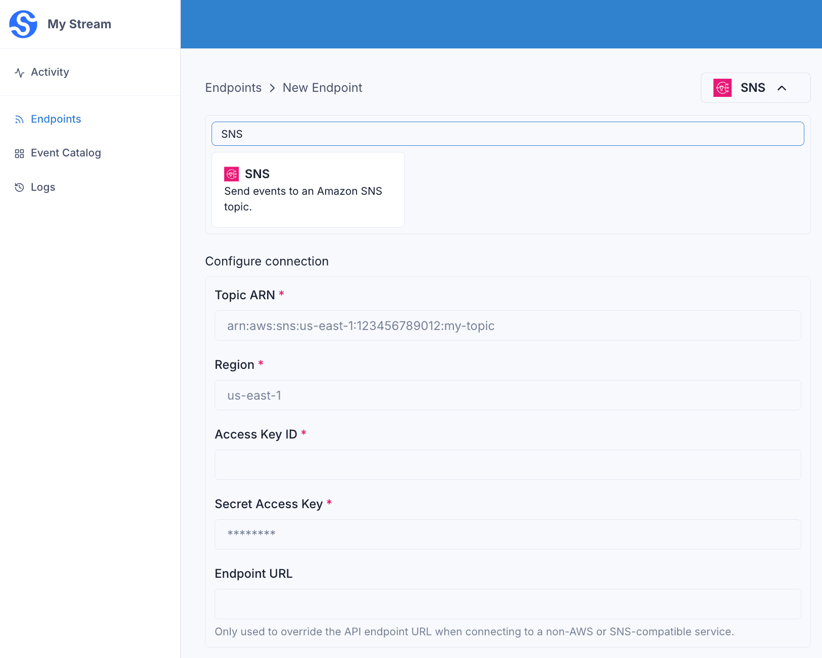 SNS Endpoint Create