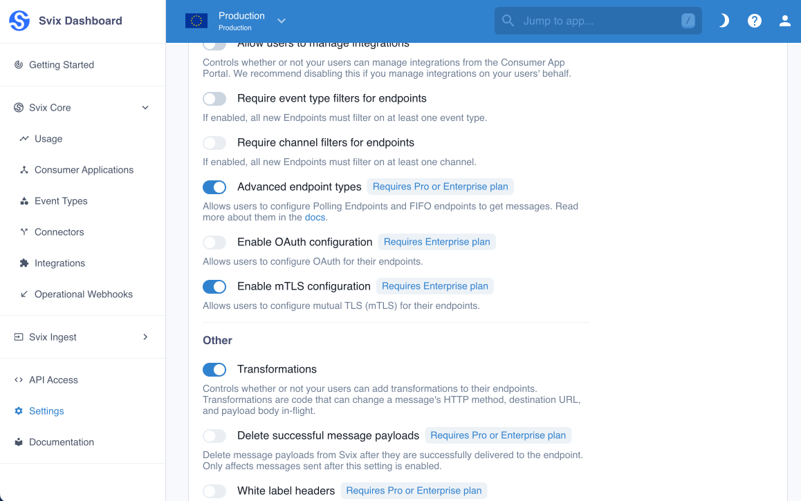 Enable Polling Endpoints